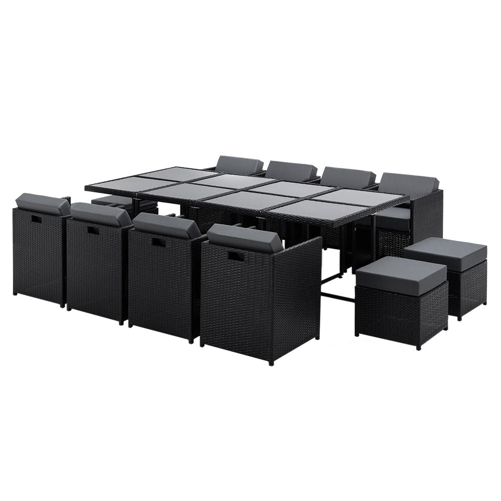 13-Piece Outdoor Dining Set - Charcoal
