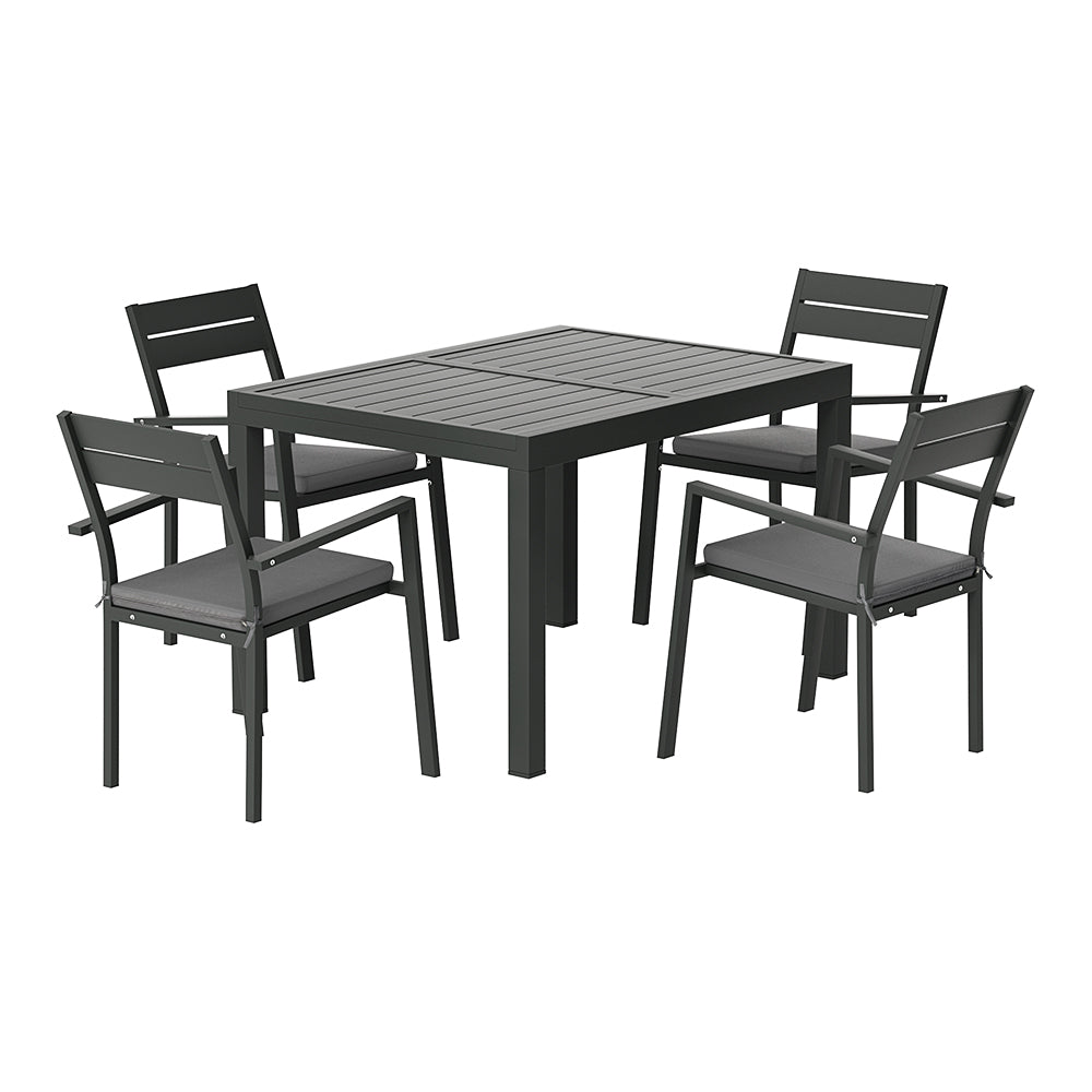 5-Piece Outdoor Dining Set - Black