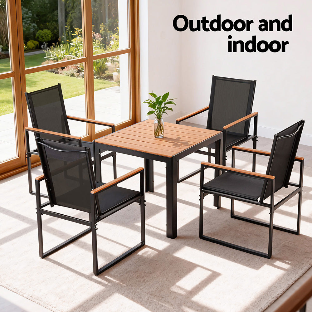 5PCS Outdoor Dining Table and Chairs Set