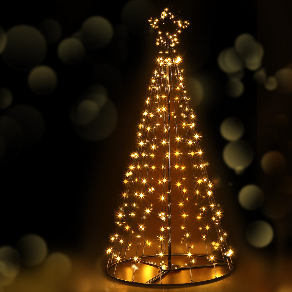2.1M Christmas Tree LED Solar 264 Warm White LED