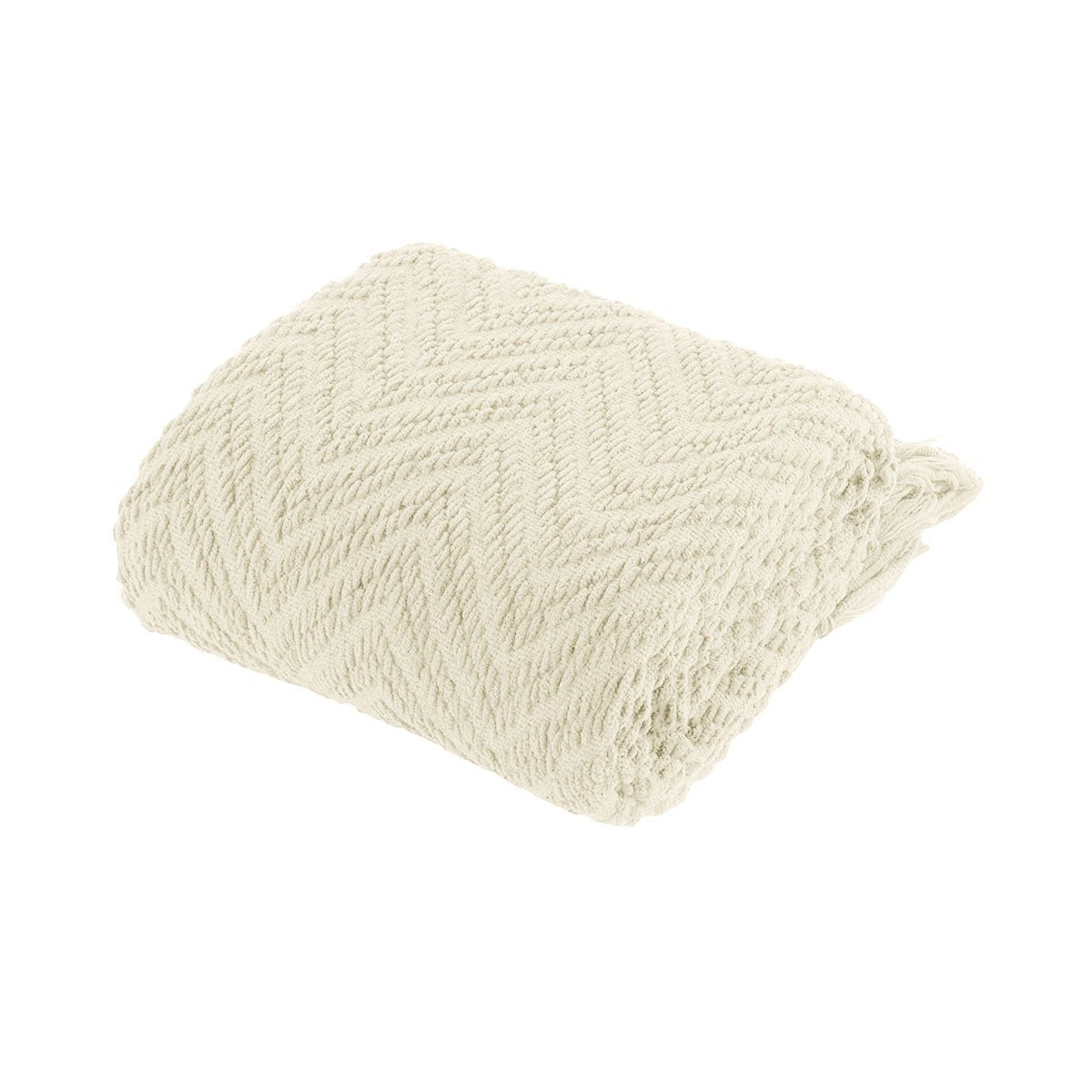 Ezra Cream Knitted Throw Rug - OZ Home Deals