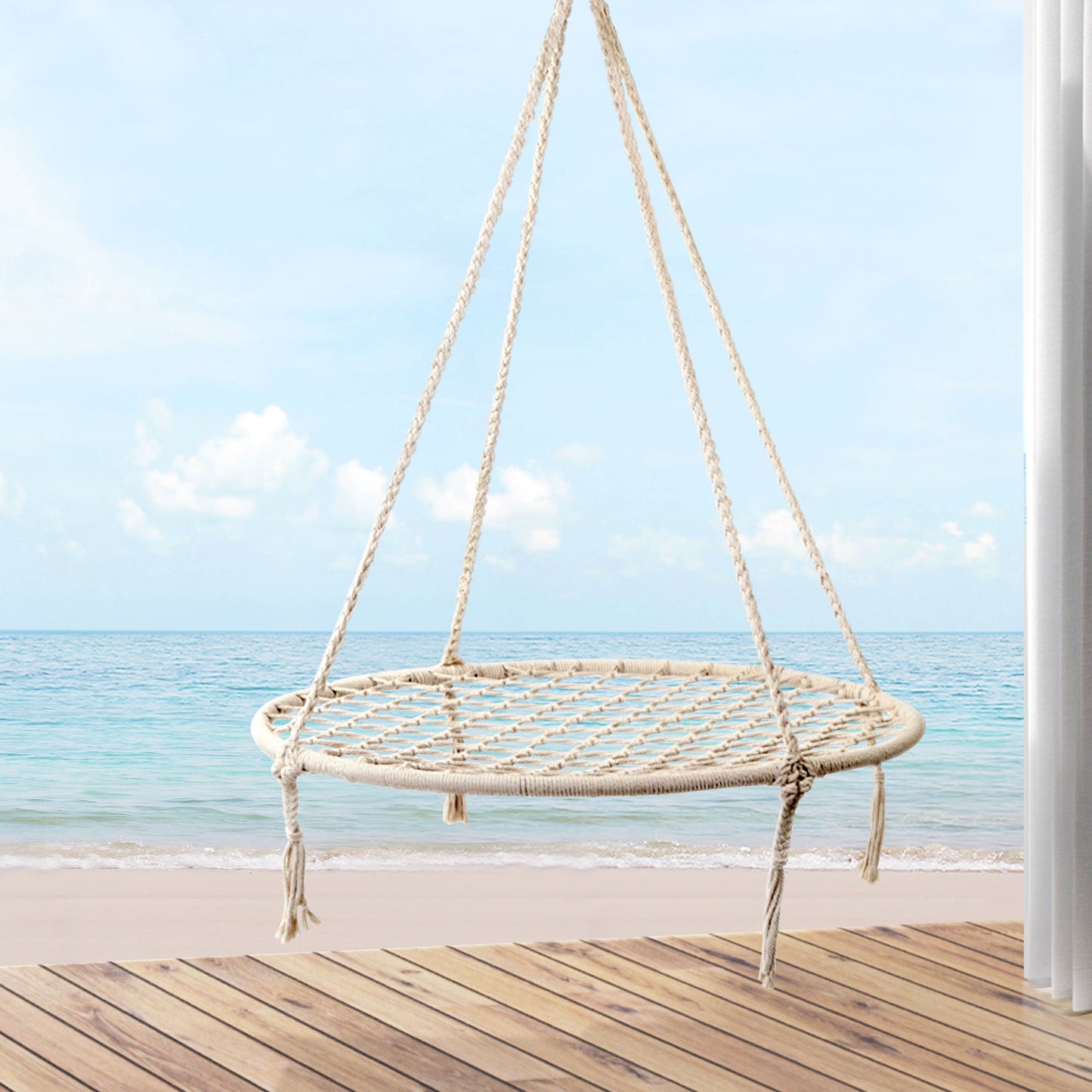 Gardeon Hammock Chair Outdoor Tree Swing Nest Web Hanging Seat 100cm - OZ Home Deals