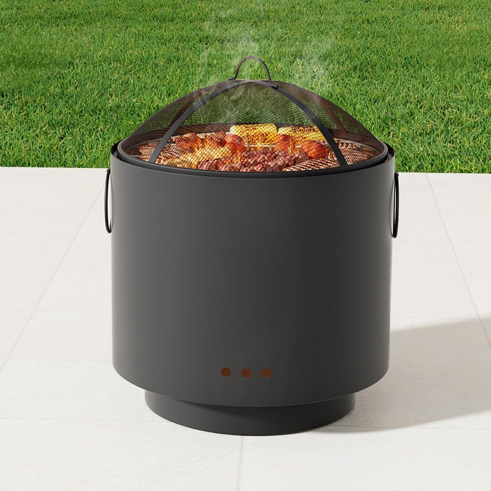 Grillz Fire Pit BBQ Portable Deep Bowl Outdoor Fireplace - OZ Home Deals