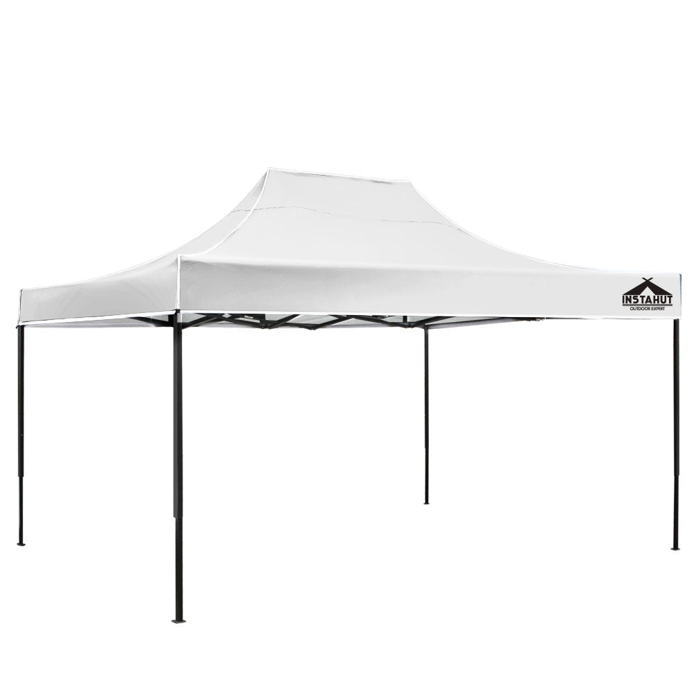 Instahut Gazebo Pop Up Marquee 3x4.5 Folding Tent 500D Oxford Fabric White - OZ Home Deals