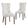 1 Set of 2 Artiss Dining Chairs Beige Velvet - OZ Home Deals