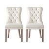 1 Set of 2 Artiss Dining Chairs Beige Velvet - OZ Home Deals