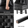 1 Set of 2 Artiss Dining Chairs Black Leather - OZ Home Deals
