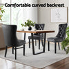 1 Set of 2 Artiss Dining Chairs Black Leather - OZ Home Deals