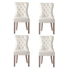 1 Set of 4 Artiss Dining Chairs Beige Velvet - OZ Home Deals
