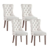 1 Set of 4 Artiss Dining Chairs Beige Velvet - OZ Home Deals