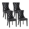 1 Set of 4 Artiss Dining Chairs Black Leather - OZ Home Deals