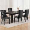1 Set of 4 Artiss Dining Chairs Black Leather - OZ Home Deals