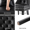 1 Set of 4 Artiss Dining Chairs Black Leather - OZ Home Deals