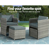 12-Seater Outdoor Dining Set - Grey - OZ Home Deals