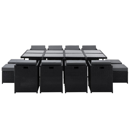 13-Piece Outdoor Dining Set - Charcoal - OZ Home Deals