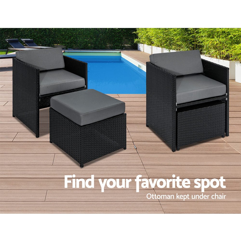 13-Piece Outdoor Dining Set - Charcoal - OZ Home Deals