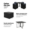 5-Seater Outdoor Dining Set - Black - OZ Home Deals