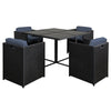 5-Seater Outdoor Dining Set - Black - OZ Home Deals