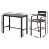 5PC Outdoor Bar Set - Black - OZ Home Deals