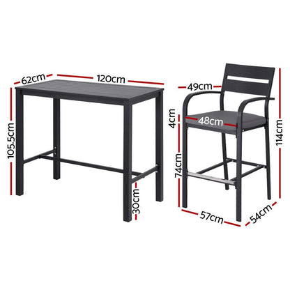 5PC Outdoor Bar Set - Black - OZ Home Deals