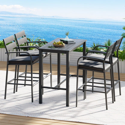 5PC Outdoor Bar Set - Black - OZ Home Deals