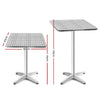 60x60cm Stainless Steel Folding Bar Table - OZ Home Deals