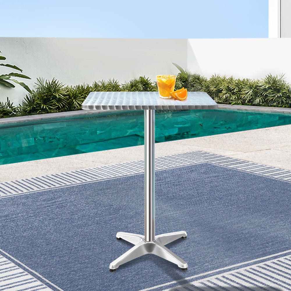 60x60cm Stainless Steel Folding Bar Table - OZ Home Deals
