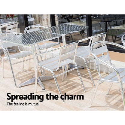 60x60cm Stainless Steel Folding Bar Table - OZ Home Deals