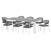 9-Piece Outdoor Rope Dining Set - White - OZ Home Deals