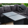 9-Seater Wicker Outdoor Sofa Dining Set - Black - OZ Home Deals