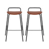 Barossa 2-Piece PU Leather Bar Stools – Brown & Black