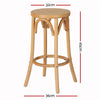 Kimberley Beechwood Rattan Bar Stools – Pine, 2 Pack