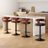 Grandeur PU Leather Swivel Bar Stools – Set of 4 (Black)