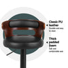 Grandeur PU Leather Swivel Bar Stools – Set of 4 (Black)