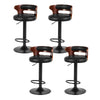 Grandeur PU Leather Swivel Bar Stools – Set of 4 (Black)