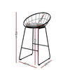 Artiss 4x Bar Stools Padded Seat Metal