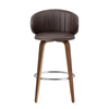 4x Artiss Bar Stools Dining Chairs Contoured Leather Wood Stool