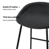 Everest PU Leather Bar Stools – Black Metal Frame, 65cm