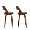 Bondi 2-Piece PU Leather Rotating Bar Stools – Black