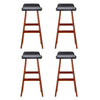 Artiss 4x Bar Stools Wooden Stool Black