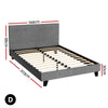 Artiss Bed Frame Double Size Grey NEO