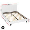 Artiss Bed Frame Double Size White NEO