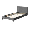 Byron King Single Fabric Bed Frame – Grey