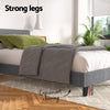 Byron King Single Fabric Bed Frame – Grey