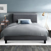 Byron King Single Fabric Bed Frame – Grey