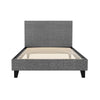 Byron King Single Fabric Bed Frame – Grey