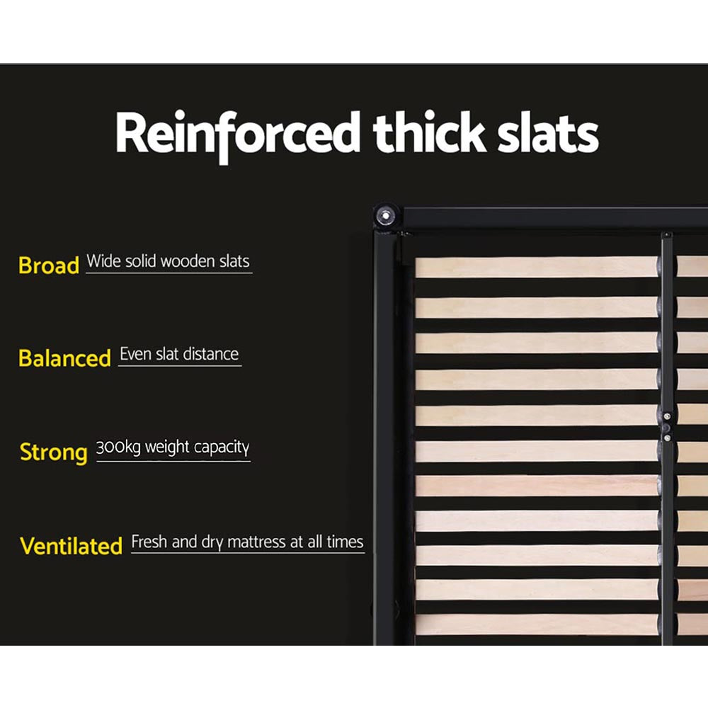 Neo Queen Bed Frame – Charcoal