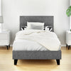 Neo Single Linen Fabric Bed Frame – Grey