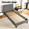 Neo Single Linen Fabric Bed Frame – Grey