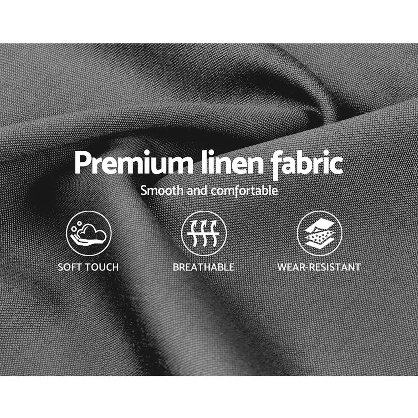 Neo Single Linen Fabric Bed Frame – Grey